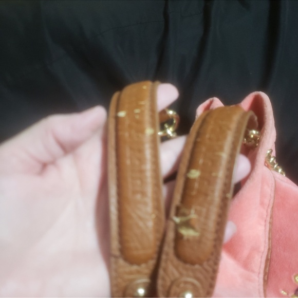 Vintage Juicy Couture Pink and Gold Shoulder Bag with Chain Straps - Picture 4 of 4